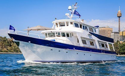 Sydney charter boat hire on a luxurious multi-level party boat.