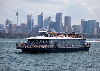 Elegant glass boat rental in Sydney, ideal for weddings and corporate events