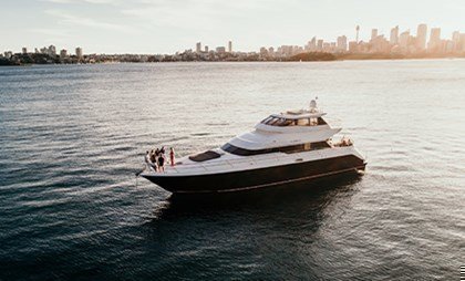 A superb Warren yacht on Sydney Harbour with 2 large decks and entertaining areas.