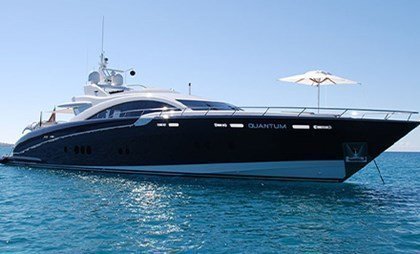 Charter this superyacht with cutting-edge lines and sleek finish for a luxe experience