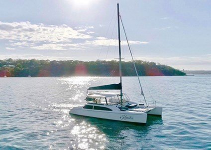 Spacious catamaran boat rental in Sydney that can host up to 30 guests.