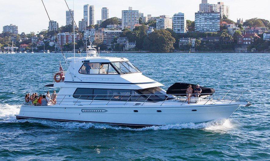 Luxury 65ft boat on Sydney Harbour offering a whole new level of event experience.