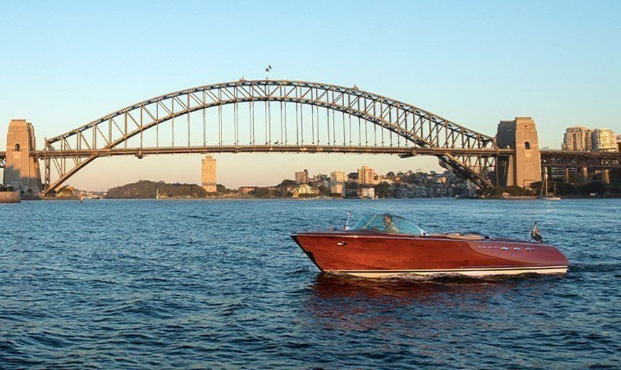 Enjoy a mahogany speedboat hire experience with BYO food & beverage on Sydney Harbour & great views